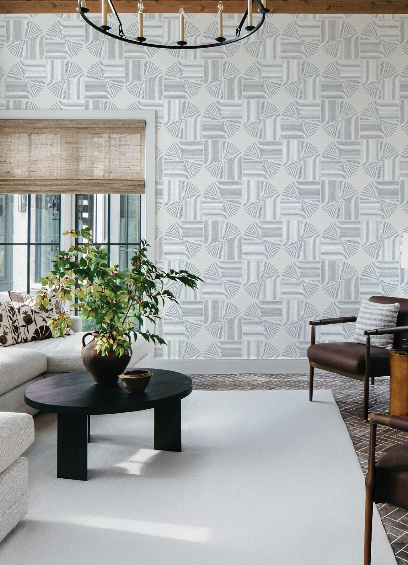A-Street Prints Savoye Dark Blue Spiral Arches Wallpaper | Wallpaper Twins A-Street Prints Savoye Dark Blue Spiral Arches Wallpaper - SKU 4177-27723