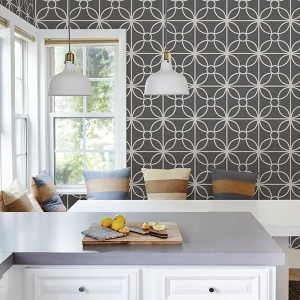 A-Street Prints Savvy Black Geometric Wallpaper - SKU 2716-23859