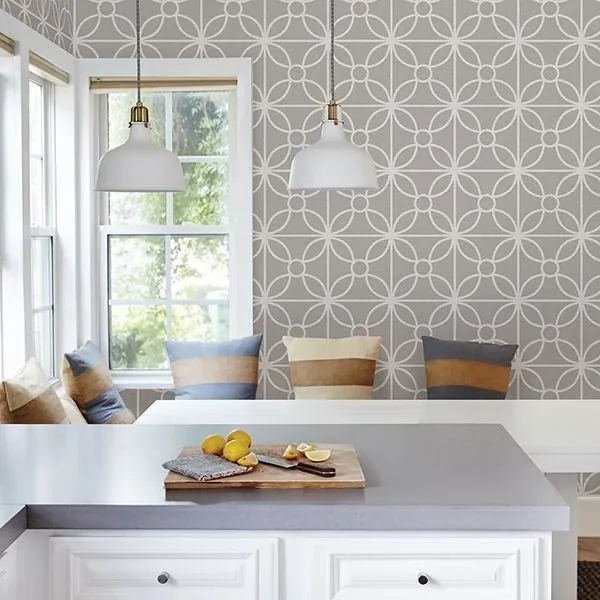 A-Street Prints Savvy Grey Geometric Wallpaper - SKU 2716-23858