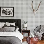 A-Street Prints Scarborough Grey Striated Plaid Wallpaper | Wallpaper Twins A-Street Prints Scarborough Grey Striated Plaid Wallpaper - SKU 2927-80908