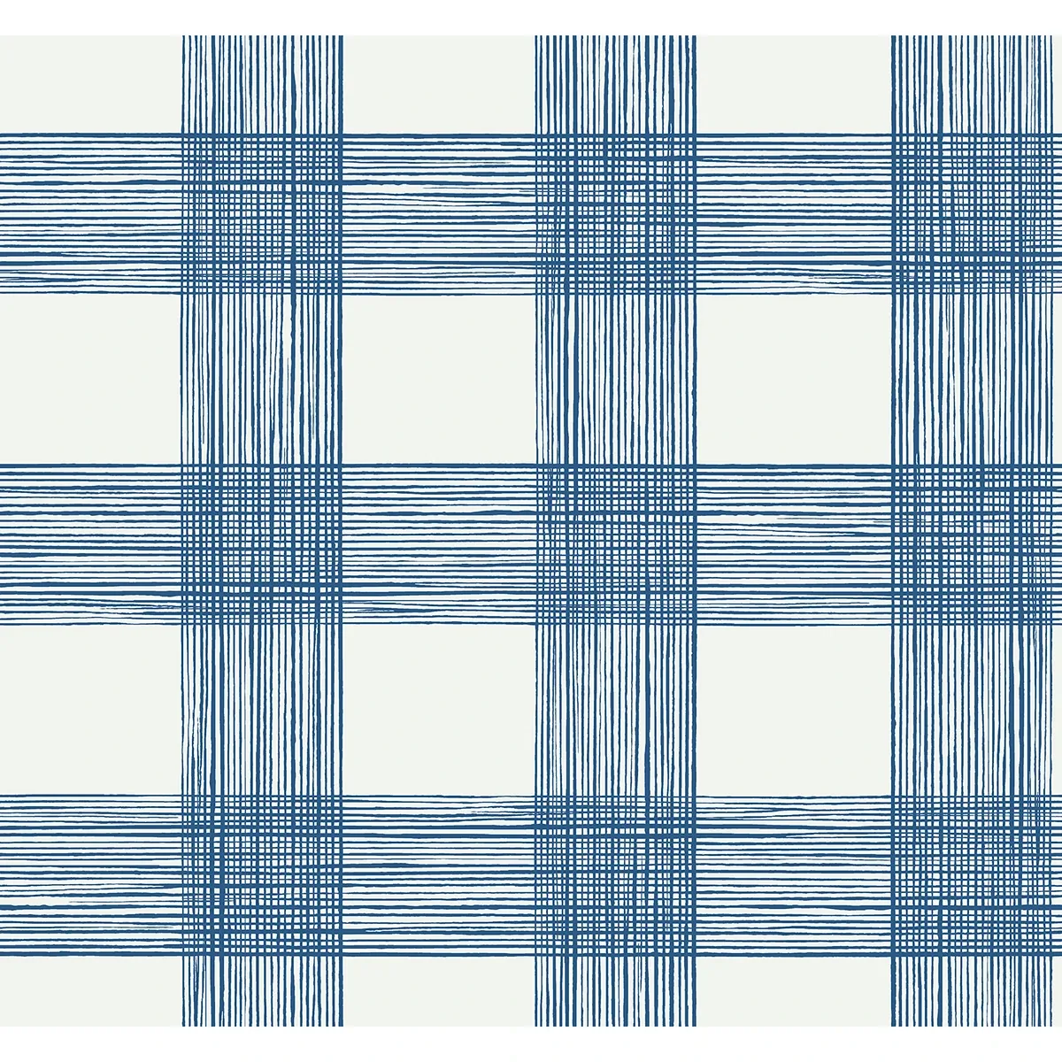 2927-80902 | Scarborough Indigo Striated Plaid Wallpaper