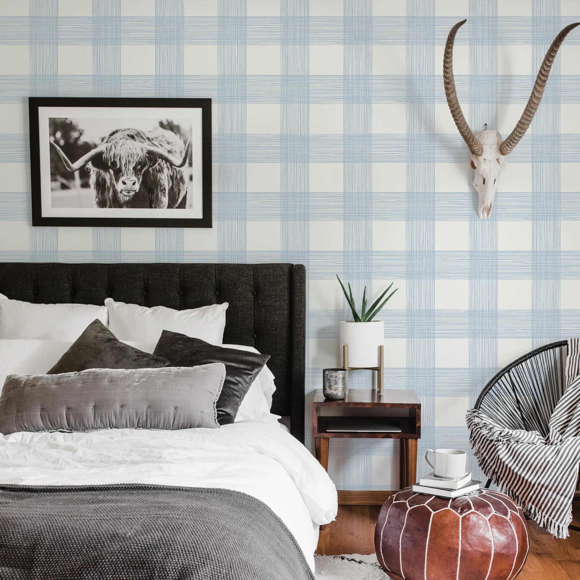 A-Street Prints Scarborough Light Blue Striated Plaid Wallpaper | Wallpaper Twins A-Street Prints Scarborough Light Blue Striated Plaid Wallpaper - SKU 2927-80912