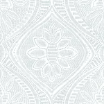 A-Street Prints Scout Light Blue Floral Ogee Wallpaper - SKU 4074-26642