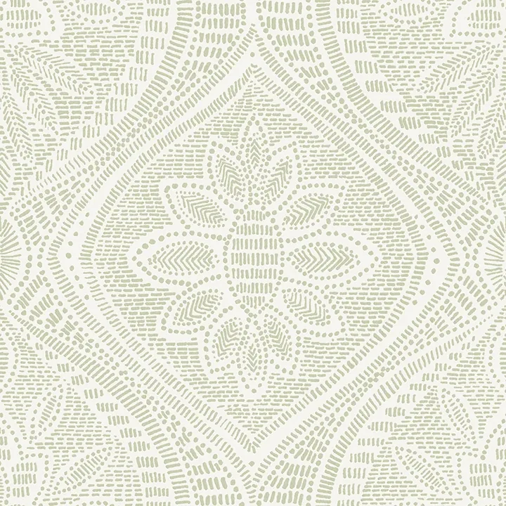 A-Street Prints Scout Moss Floral Ogee Wallpaper - SKU 4074-26643