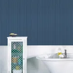 A-Street Prints Sebasco Denim Vertical Pinstripe Wallpaper - SKU 2927-80302