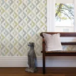 A-Street Prints Seesaw Grey Geometric Faux Linen Wallpaper - SKU 2902-25544