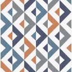 A-Street Prints Seesaw Multicolor Geometric Faux Linen Wallpaper - SKU 2902-25542