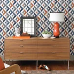 A-Street Prints Seesaw Multicolor Geometric Faux Linen Wallpaper - SKU 2902-25542