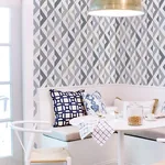A-Street Prints Seesaw Slate Geometric Faux Linen Wallpaper | Wallpaper Twins A-Street Prints Seesaw Slate Geometric Faux Linen Wallpaper - SKU 2902-25541