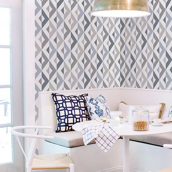A-Street Prints Seesaw Slate Geometric Faux Linen Wallpaper | Wallpaper Twins A-Street Prints Seesaw Slate Geometric Faux Linen Wallpaper - SKU 2902-25541