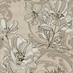 A-Street Prints Selene Gold Mucha Floral Wallpaper - SKU 4019-86402