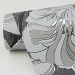 A-Street Prints Selene Silver Mucha Floral Wallpaper - SKU 4019-86401