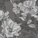 A-Street Prints Selene Silver Mucha Floral Wallpaper - SKU 4019-86401