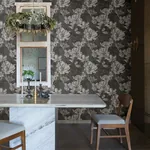 A-Street Prints Selene Silver Mucha Floral Wallpaper - SKU 4019-86401