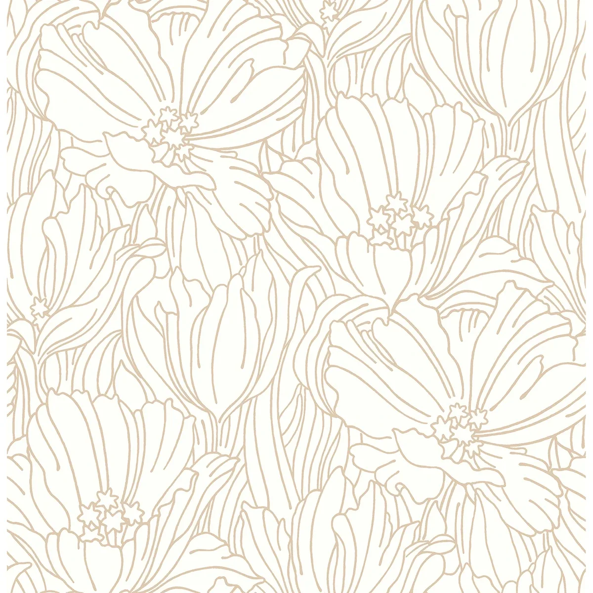 A-Street Prints Selwyn Copper Floral Wallpaper - SKU 2970-87358