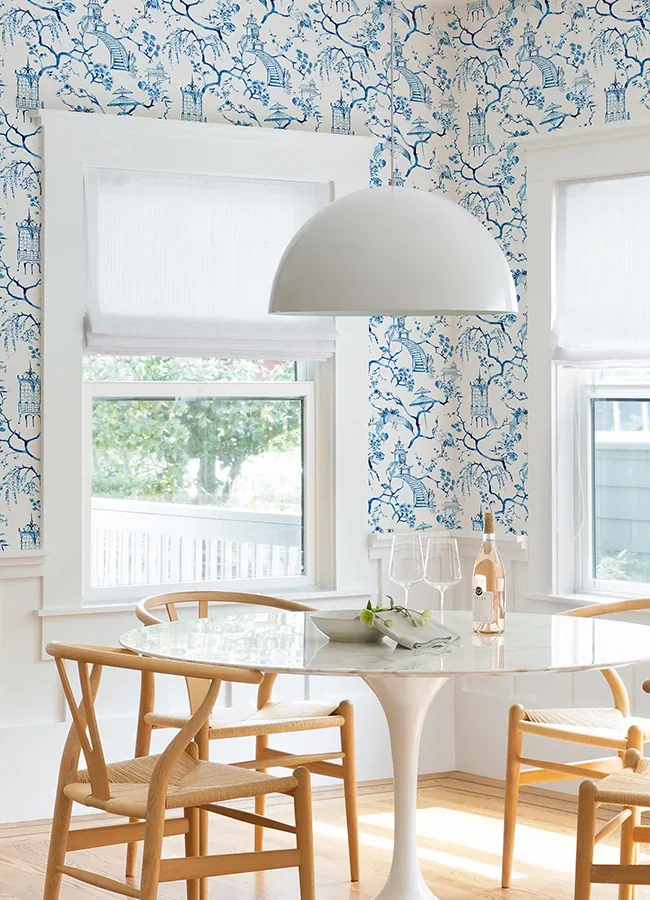 A-Street Prints Serena Blue Chinoiserie Wallpaper - SKU 4120-26810