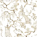 A-Street Prints Serena Coffee Chinoiserie Wallpaper - SKU 4120-26807