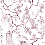 A-Street Prints Serena Plum Chinoiserie Wallpaper - SKU 4120-26806