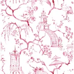 A-Street Prints Serena Raspberry Chinoiserie Wallpaper | Wallpaper Twins A-Street Prints Serena Raspberry Chinoiserie Wallpaper - SKU 4120-26808