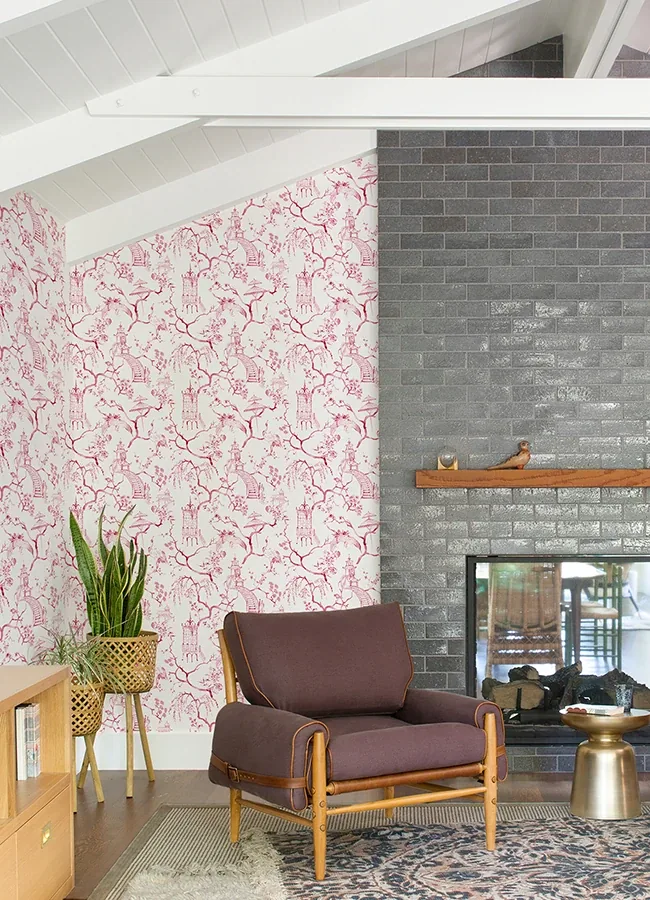 A-Street Prints Serena Raspberry Chinoiserie Wallpaper | Wallpaper Twins A-Street Prints Serena Raspberry Chinoiserie Wallpaper - SKU 4120-26808