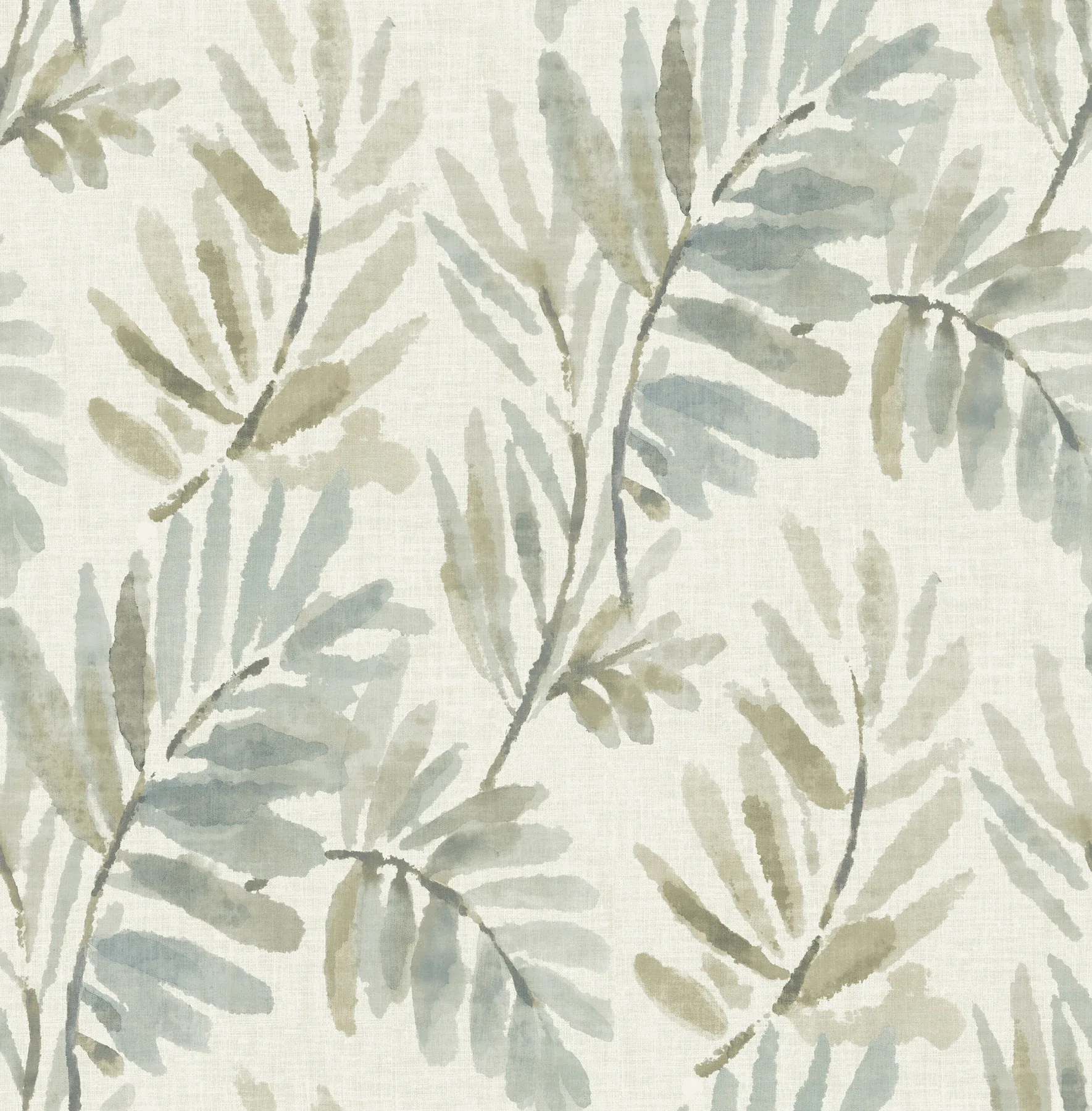 A-Street Prints Serenade Aqua Ferns Wallpaper - SKU 4177-27740
