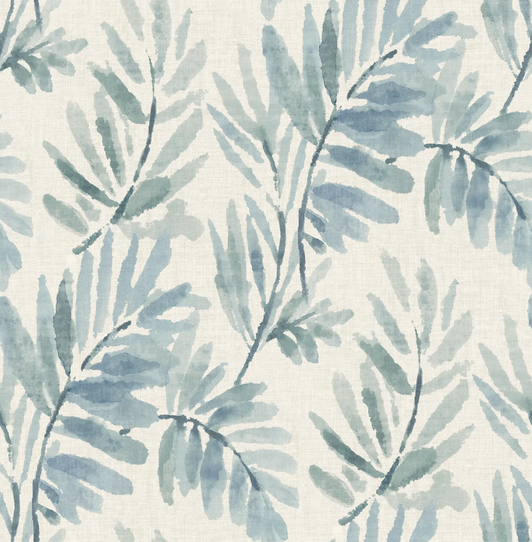 4177-27743 | Serenade Blue Ferns Wallpaper