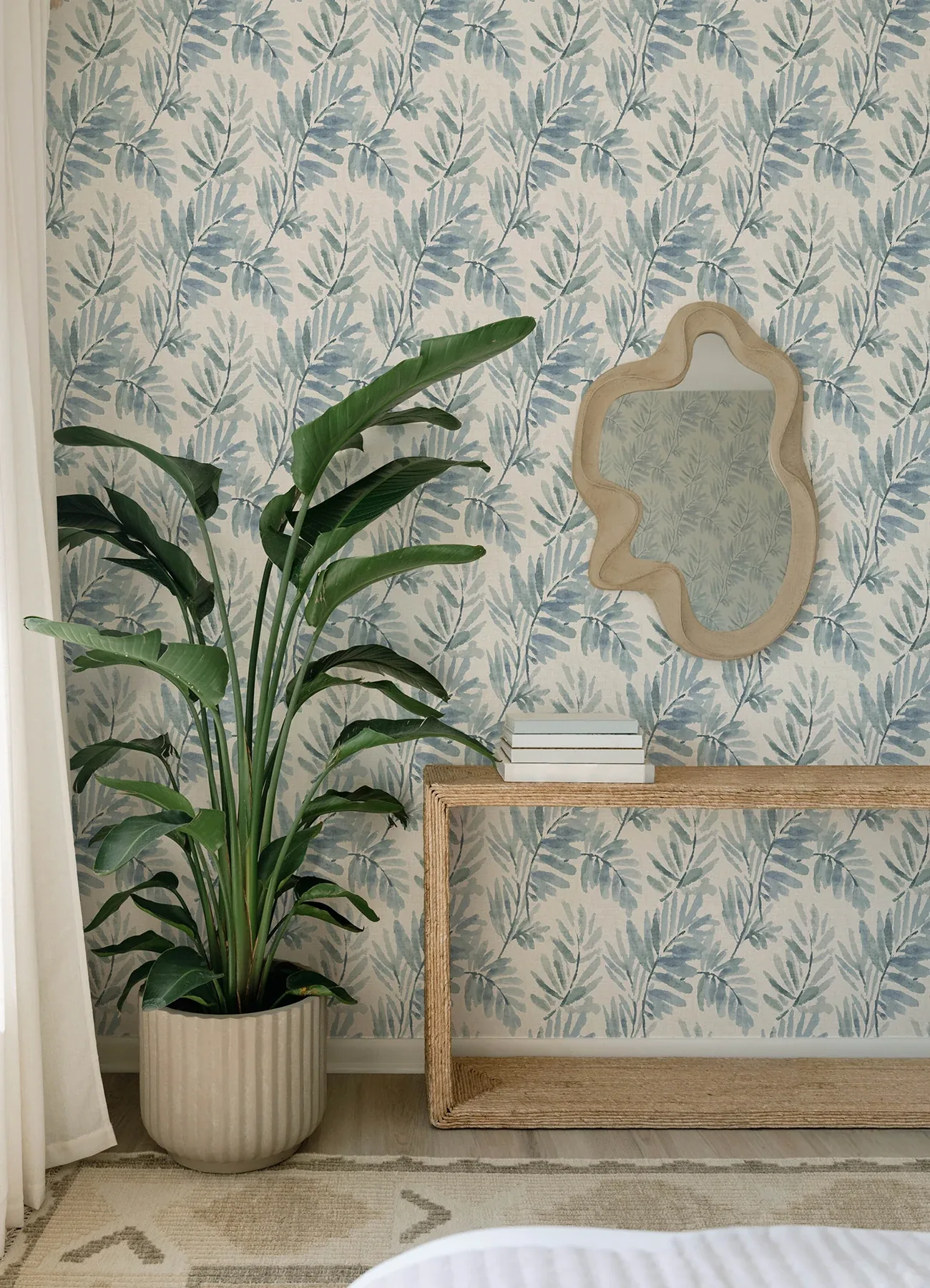 A-Street Prints Serenade Blue Ferns Wallpaper - SKU 4177-27743