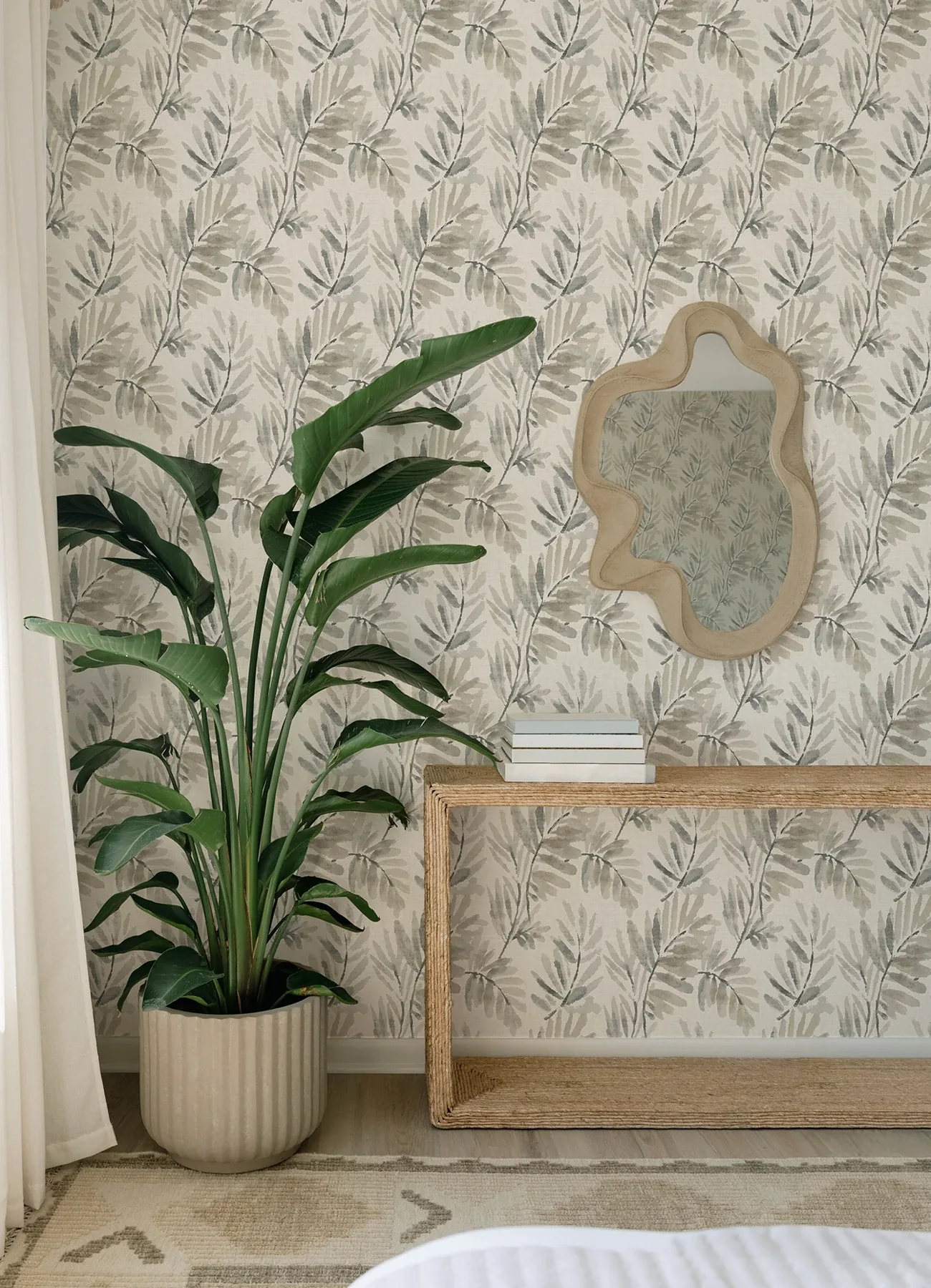 A-Street Prints Serenade Grey Ferns Wallpaper - SKU 4177-27741