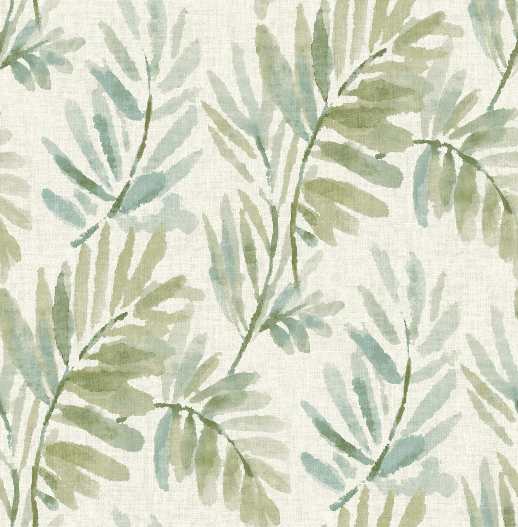 A-Street Prints Serenade Sea Green Ferns Wallpaper - SKU 4177-27744