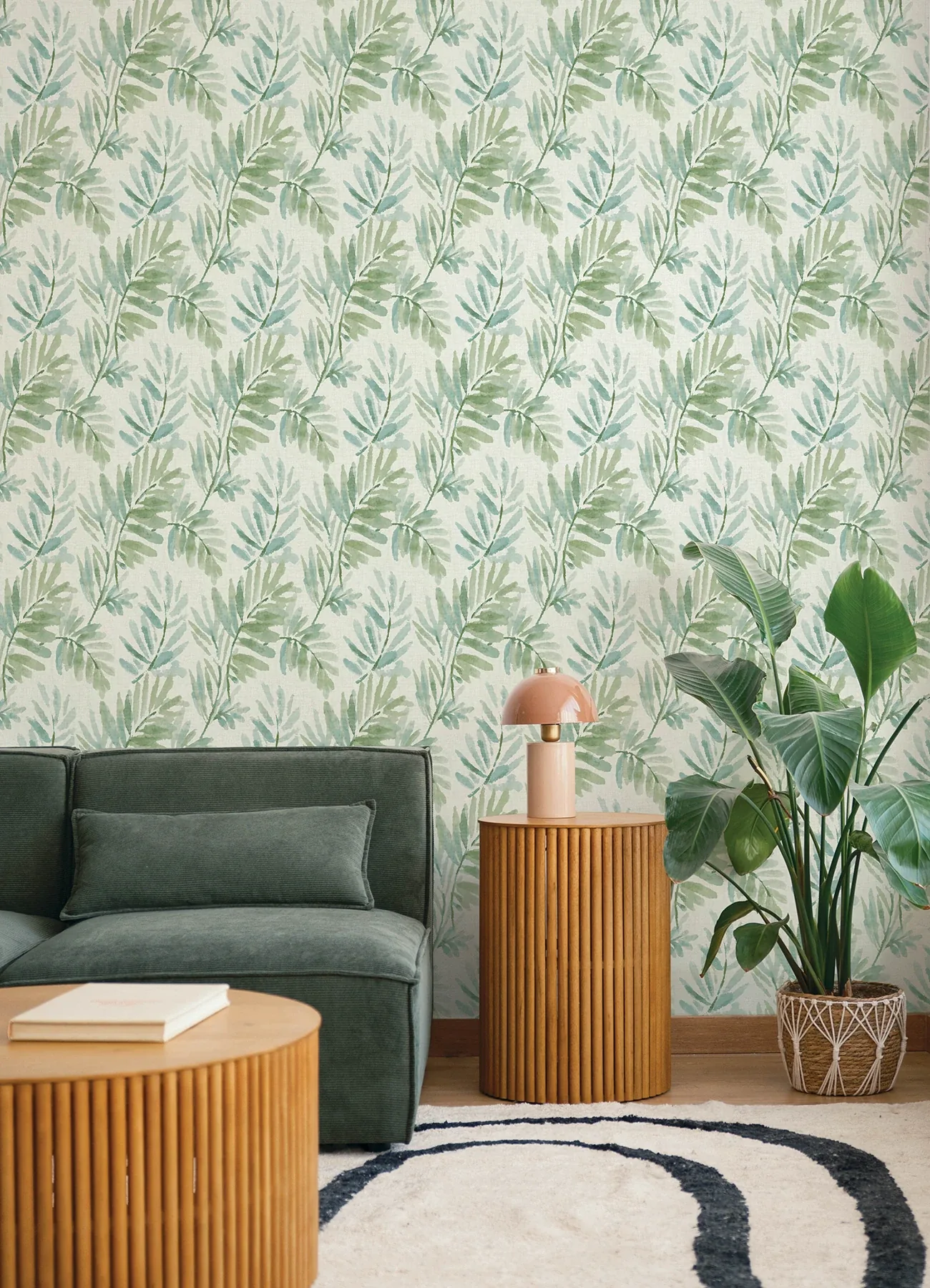 A-Street Prints Serenade Sea Green Ferns Wallpaper - SKU 4177-27744