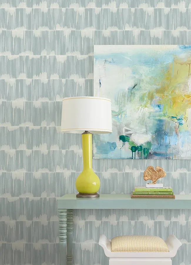 A-Street Prints Serendipity Light Blue Shibori Wallpaper - SKU 4172-27525