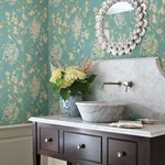 A-Street Prints Serenity Turquoise Lanterns Wallpaper | Wallpaper Twins A-Street Prints Serenity Turquoise Lanterns Wallpaper - SKU 2702-22759