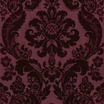 A-Street Prints Shadow Merlot Flocked Damask Wallpaper - SKU 4147-87315