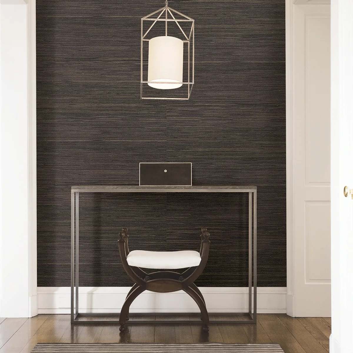 A-Street Prints Shandong Chocolate Grasscloth Wallpaper - SKU 2829-80071