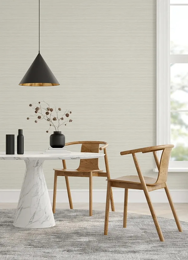 A-Street Prints Shantung White Silk Wallpaper - SKU 2988-70100