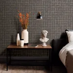 A-Street Prints Shea Charcoal Distressed Geometric Wallpaper - SKU 2964-87349