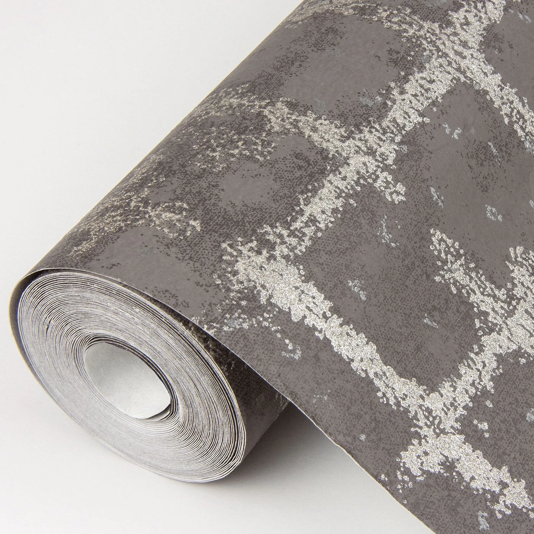 A-Street Prints Shea Charcoal Distressed Geometric Wallpaper - SKU 2964-87349