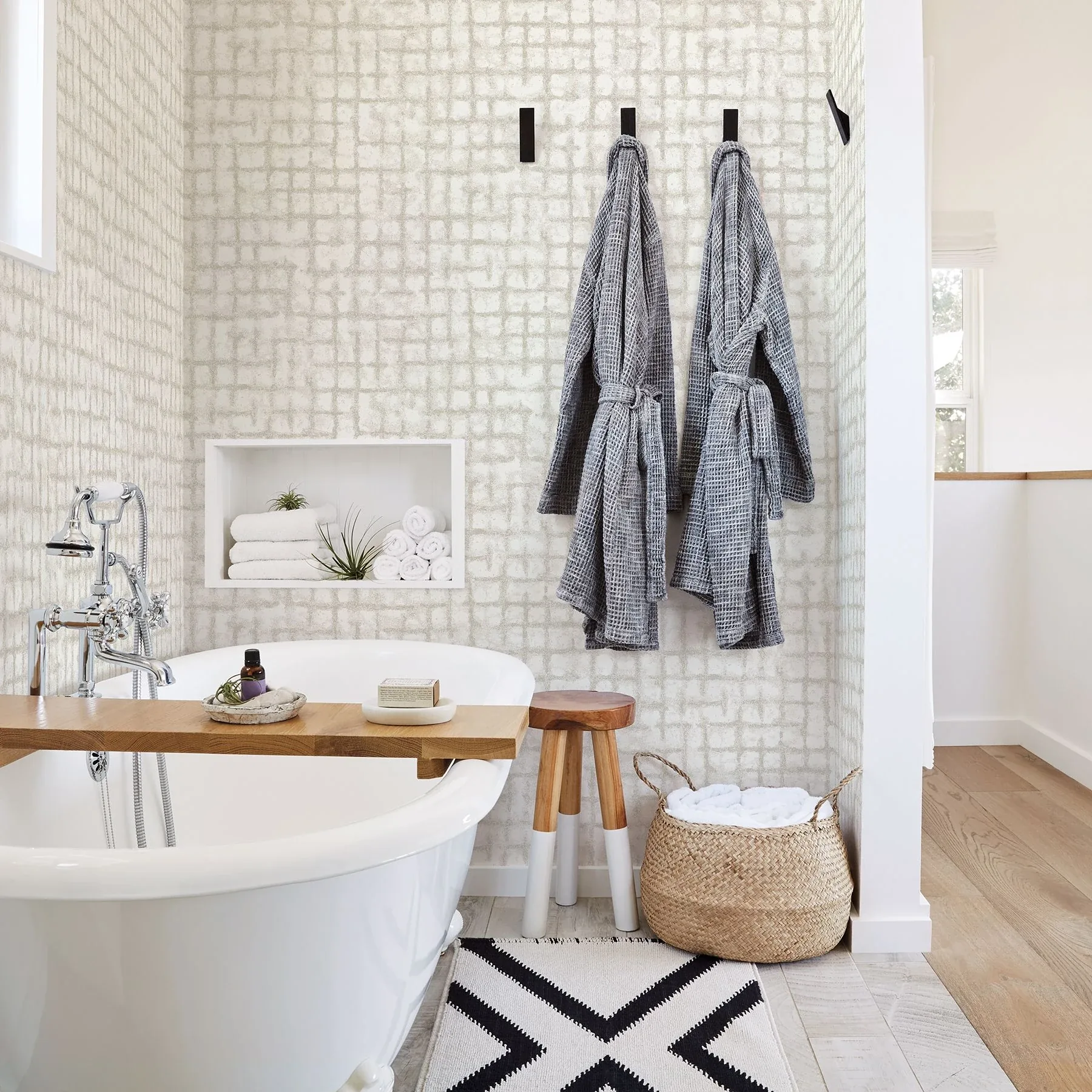 A-Street Prints Shea Gold Distressed Geometric Wallpaper - SKU 2964-87350