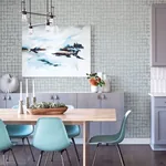 A-Street Prints Shea Sky Blue Distressed Geometric Wallpaper - SKU 2964-87347