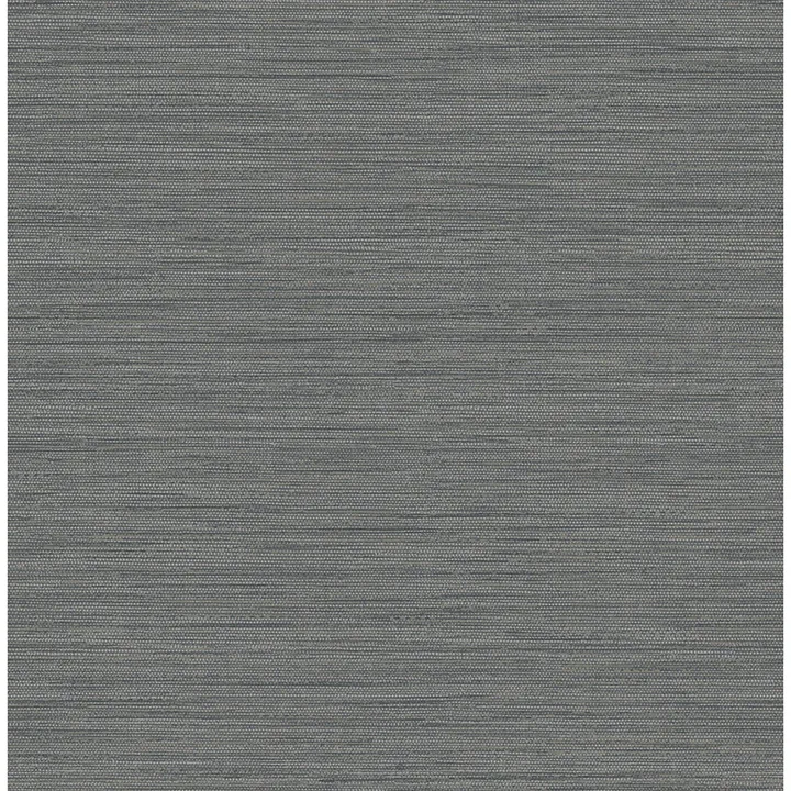 4141-27166 | Sheehan Black Faux Grasscloth Wallpaper