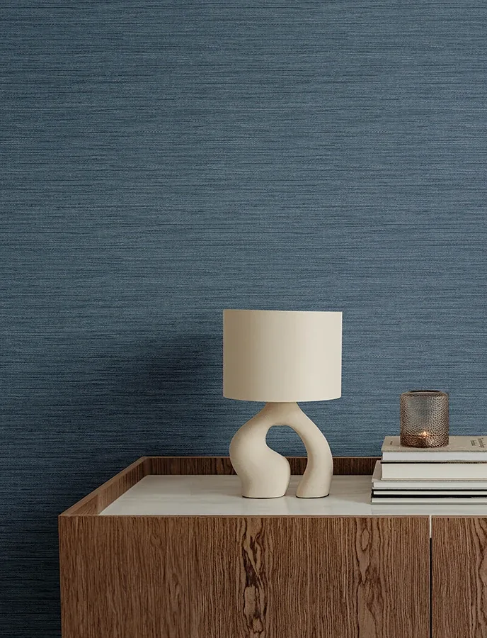 A-Street Prints Sheehan Denim Faux Grasscloth Wallpaper | Wallpaper Twins A-Street Prints Sheehan Denim Faux Grasscloth Wallpaper - SKU 4141-27165