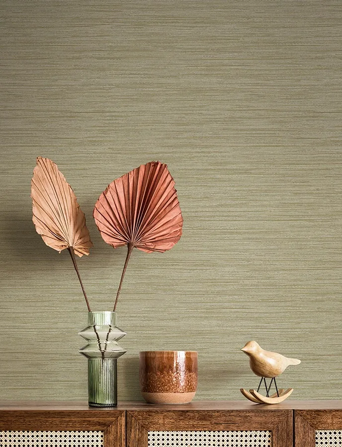 A-Street Prints Sheehan Gold Faux Grasscloth Wallpaper - SKU 4141-27168