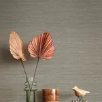A-Street Prints Sheehan Grey Faux Grasscloth Wallpaper - SKU 4141-27171