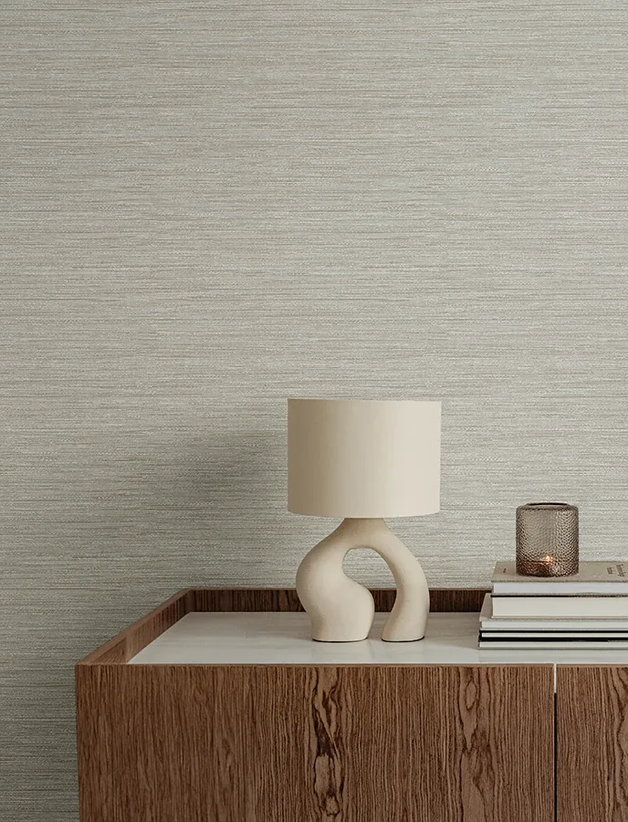 A-Street Prints Sheehan Neutral Faux Grasscloth Wallpaper - SKU 4141-27164