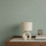 A-Street Prints Sheehan Sea Green Faux Grasscloth Wallpaper - SKU 4141-27169