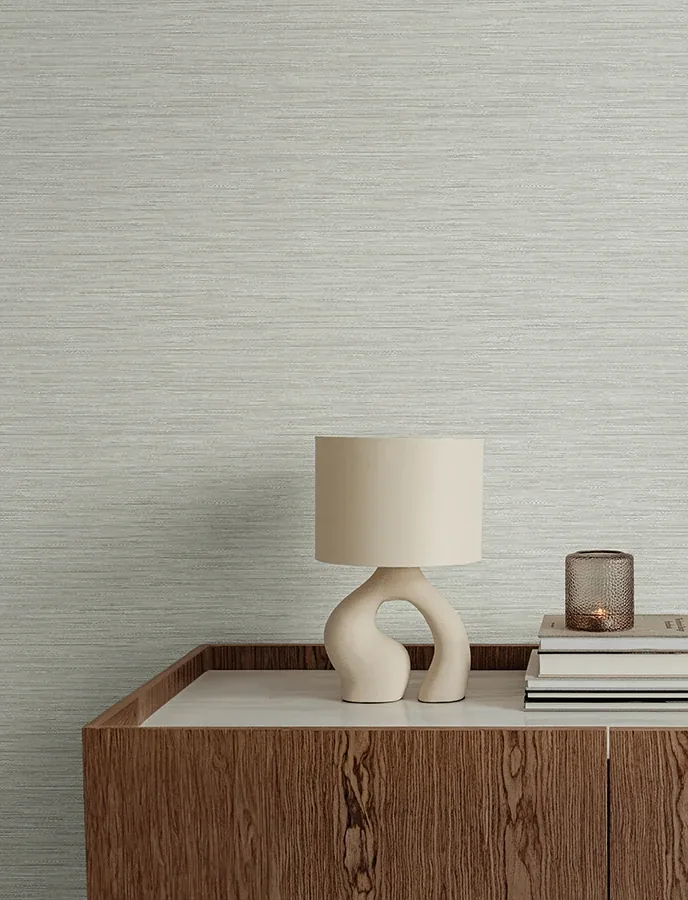A-Street Prints Sheehan Silver Faux Grasscloth Wallpaper - SKU 4141-27170