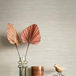 A-Street Prints Sheehan Silver Faux Grasscloth Wallpaper - SKU 4141-27170
