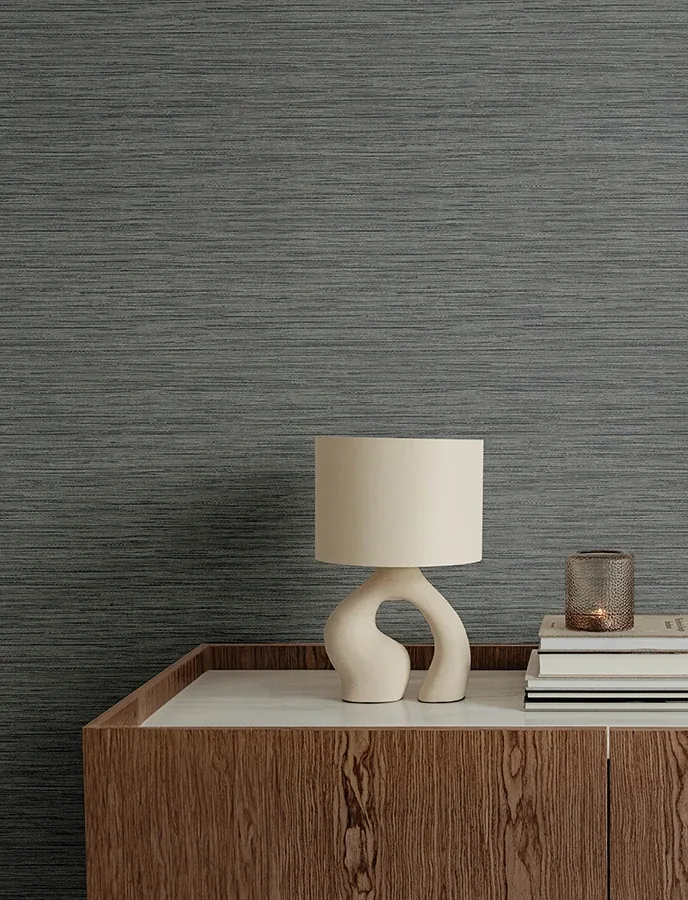 A-Street Prints Sheehan Stone Faux Grasscloth Wallpaper - SKU 4141-27167