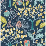 A-Street Prints Shiloh Navy Botanical Wallpaper | Wallpaper Twins A-Street Prints Shiloh Navy Botanical Wallpaper - SKU 2903-25830