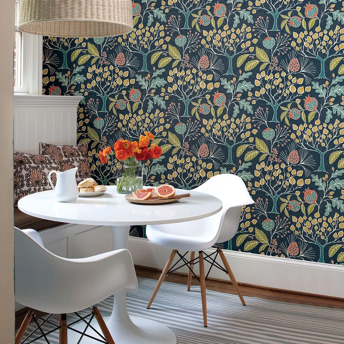 A-Street Prints Shiloh Navy Botanical Wallpaper | Wallpaper Twins A-Street Prints Shiloh Navy Botanical Wallpaper - SKU 2903-25830